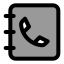Contact icon with duotone standard style