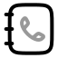 Contact icon with twotone rounded style