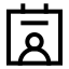 Contactround icon with stroke sharp style