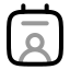 Contactround icon with twotone rounded style