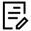 Contentwriting icon with stroke sharp style