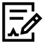 Contracts icon with stroke sharp style