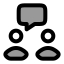 Conversation icon with duotone rounded style