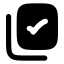 Copycheck icon with solid rounded style