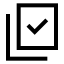 Copycheck icon with stroke sharp style
