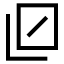 Copyslash icon with stroke sharp style