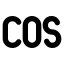 Cos icon with solid standard style