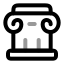 Courthouse icon with twotone rounded style