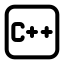 Cpp icon with stroke standard style
