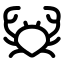 Crab icon with stroke standard style