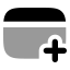 Creditcardadd icon with bulk rounded style