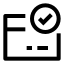 Creditcardvalidation icon with stroke sharp style