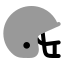 Crickethelmet icon with bulk rounded style