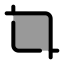 Crop icon with duotone standard style