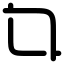Crop icon with solid rounded style