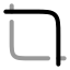 Crop icon with twotone rounded style