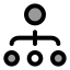 Crowdfunding icon with duotone rounded style