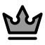 Crown icon with duotone standard style