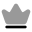 Crown icon with bulk rounded style