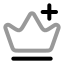 Crownplus icon with twotone rounded style