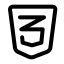 Css icon with stroke rounded style