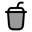 Cupsoda icon with duotone rounded style