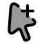 Cursoraddselection icon with duotone rounded style