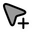 Cursoraddselection icon with duotone rounded style