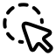 Cursorcircleselection icon with stroke rounded style