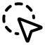 Cursorcircleselection icon with stroke standard style