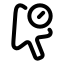 Cursorhold icon with stroke rounded style
