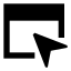 Cursorinwindow icon with solid sharp style