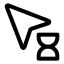 Cursorloading icon with stroke standard style