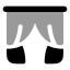 Curtains icon with bulk rounded style