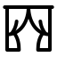 Curtains icon with stroke standard style
