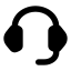 Customersupport icon with solid rounded style