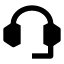Customersupport icon with solid sharp style
