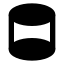 Cylinder icon with solid sharp style