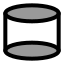 Cylinder icon with duotone rounded style