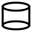 Cylinder icon with stroke rounded style