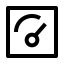 Dashboardspeed icon with stroke sharp style
