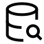 Databasesearch icon with stroke sharp style