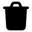 Delete icon with solid standard style