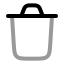 Delete icon with twotone rounded style