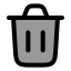 Delete icon with duotone rounded style