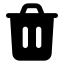Delete icon with solid standard style