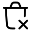 Delete icon with stroke rounded style