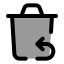 Deleteputback icon with duotone standard style