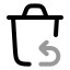 Deleteputback icon with twotone rounded style