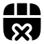 Deleterow icon with solid rounded style